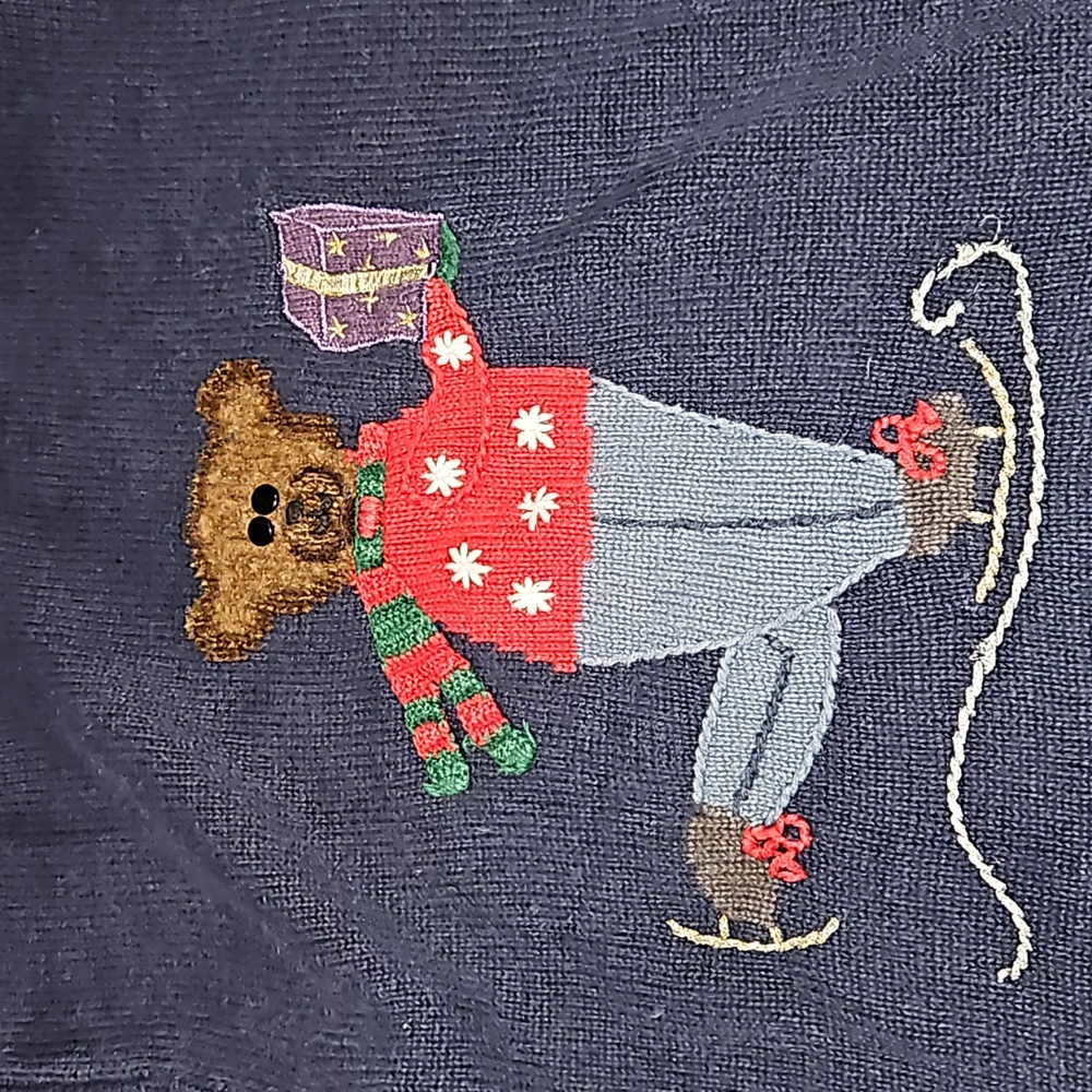 Studio Works Bear Christmas Sweater Size Large View 2